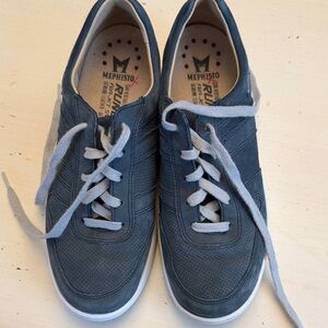 Mephisto Women’s Navy Blue Casual Lace-Up Shoes